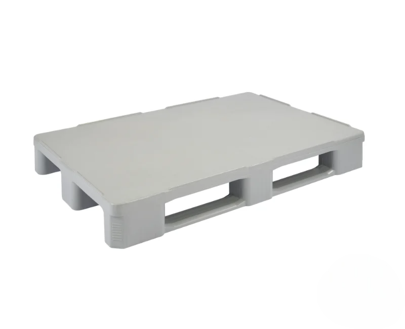 Europalet igienic plastic 80x120 HDPE virgin HP-1, palet din plastic cu punte închisă