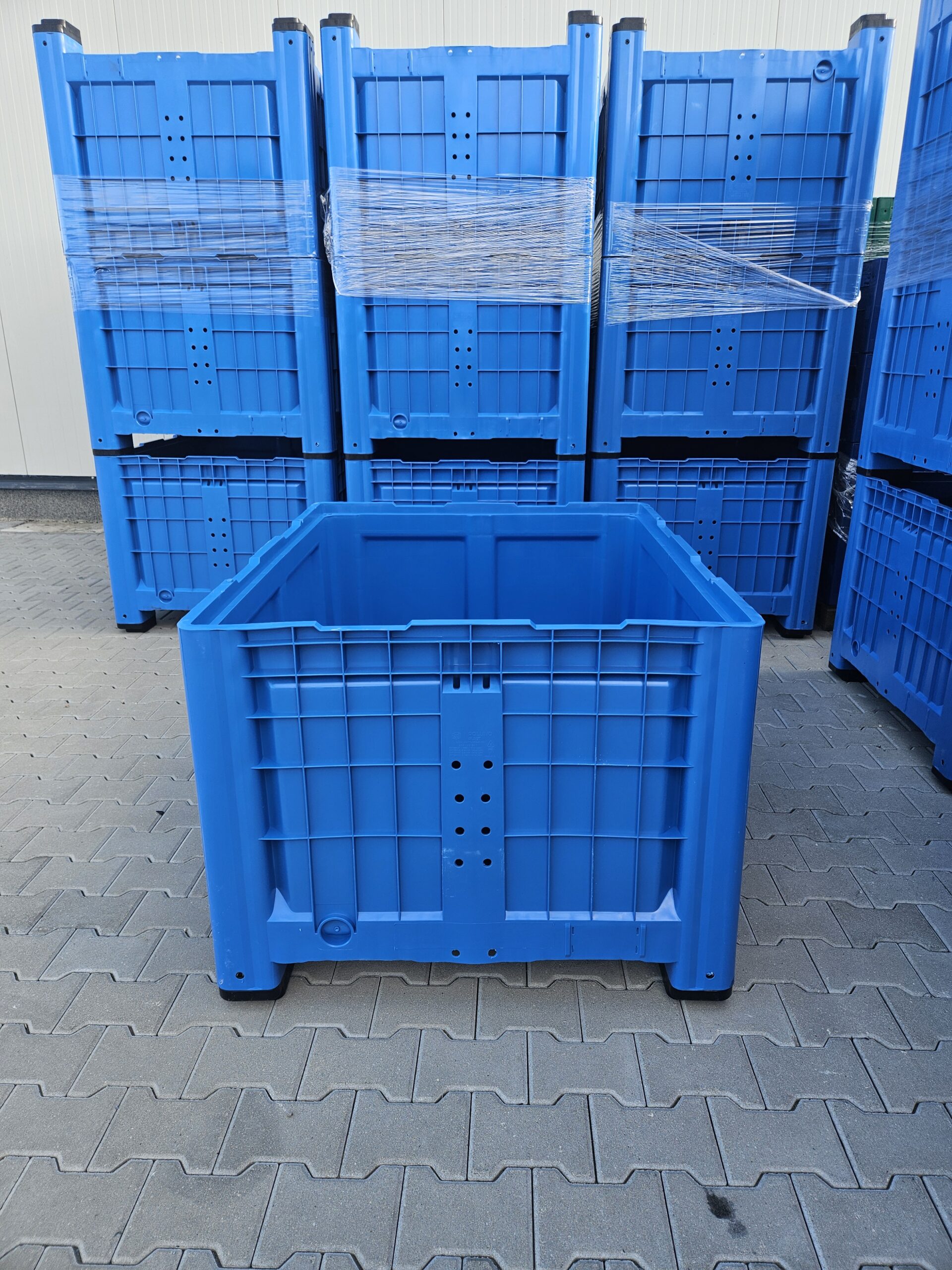 Box palet plastic perete plin 1200x1000x785 mm - box palet plastic perete plin